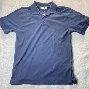 Clique Polo Shirt Men’s M Navy Blue Short Sleeve Golf Scotchguard Protection NWT